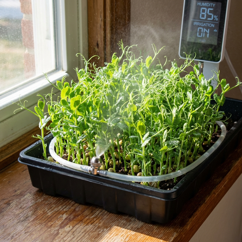 Полив мікрогріну автоматичний полив вдома вітаміни на підвіконні