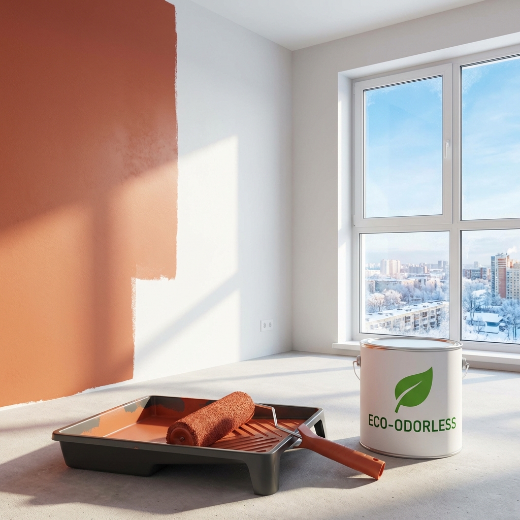 фарбування стін взимку еко фарба інтер'єр