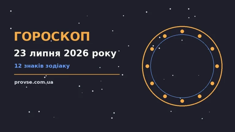 Зоряний гороскоп на 23 липня 2026 року — робота, фінанси, стосунки