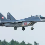 Винищувач МіГ-29 польських ВПС на стоянці