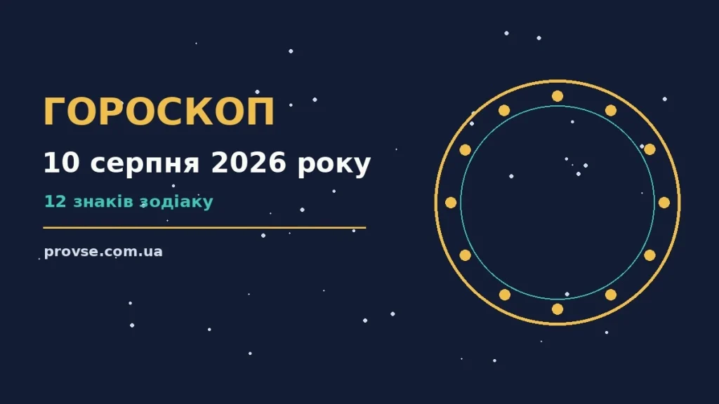 Зоряне небо над міською вежею у сутінках понеділка 10 серпня 2026 року