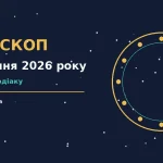 Зодіакальний фон із символами дванадцяти знаків та стрічкою календаря 16 серпня 2026 року