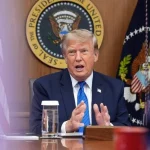 Дональд Трамп під час пресконференції у Білому домі