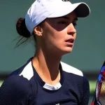 Ангеліна Калініна на корті під час матчу US Open-2026