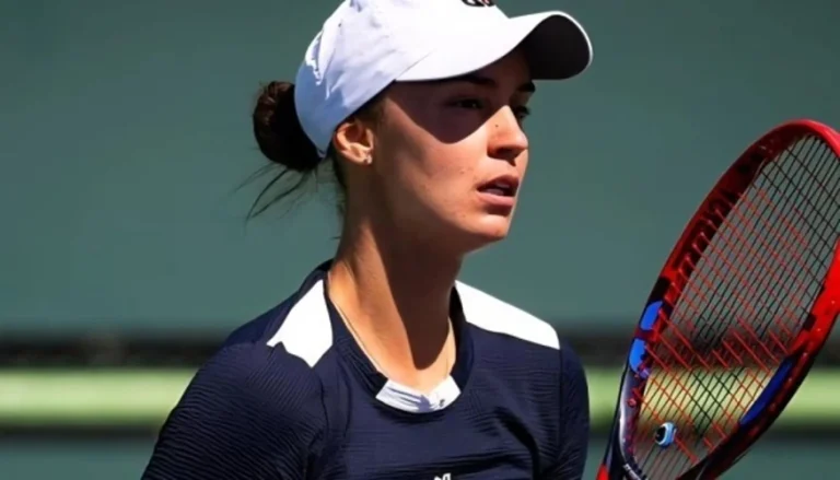 Ангеліна Калініна на корті під час матчу US Open-2026