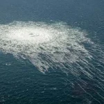 Витік газу з газопроводу Північний потік-2 у Балтійському морі