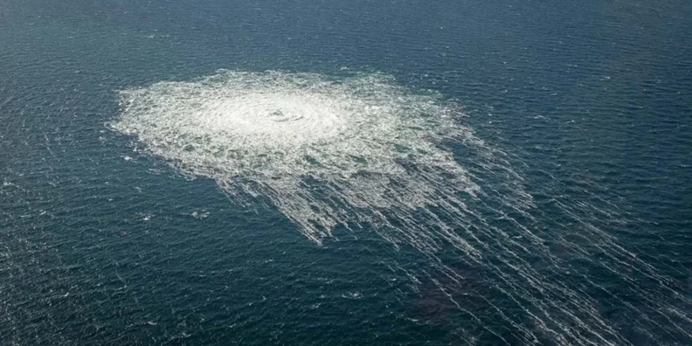 Витік газу з газопроводу Північний потік-2 у Балтійському морі