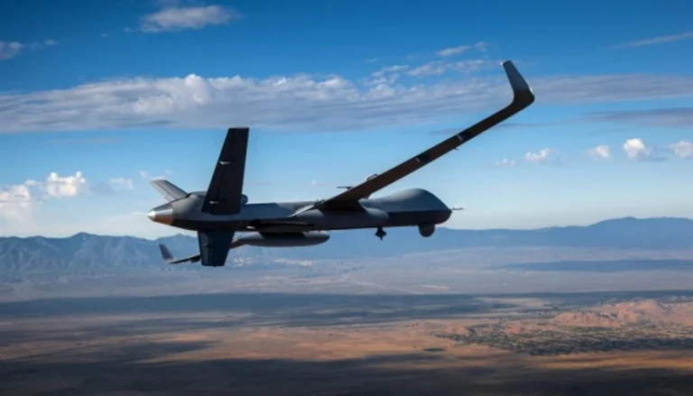 Безпілотник MQ-9 Reaper на тлі неба під час польоту