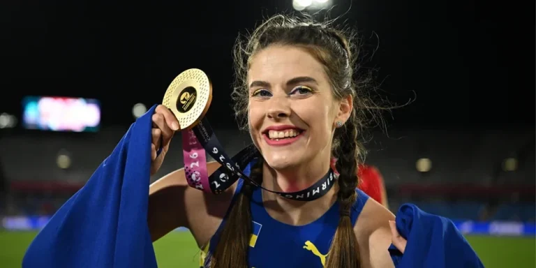 Ярослава Магучіх — українська легкоатлетка, триразова чемпіонка Європи зі стрибків у висоту