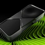 Відеокарта GeForce RTX 5070 на чорному тлі