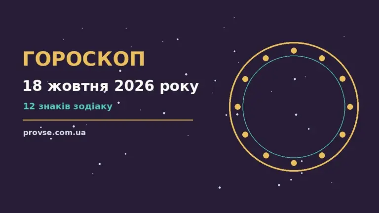 Гороскоп на 18 жовтня 2026 року: енергія неділі, корисні поради та настрій дня