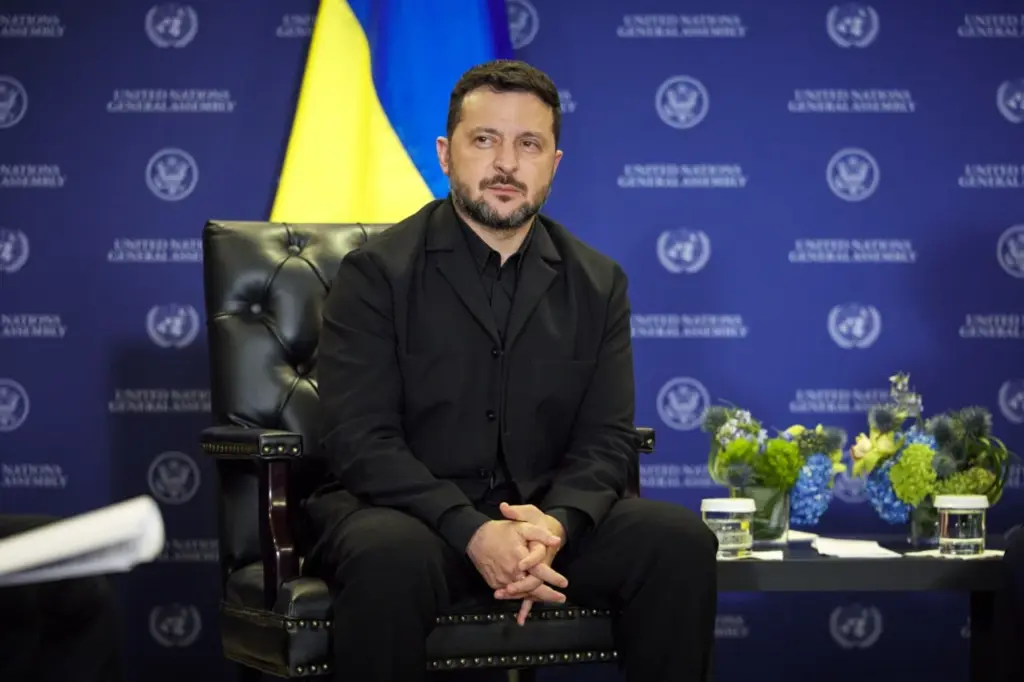 Володимир Зеленський під час брифінгу в Брюсселі 16 жовтня 2026 року